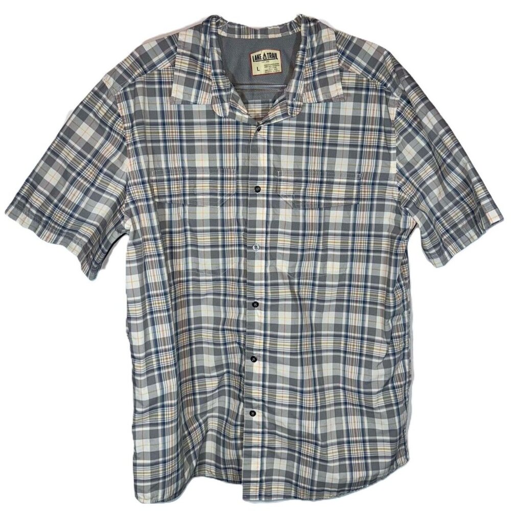 Lake and Trail Short sleeve Men's Large Button down